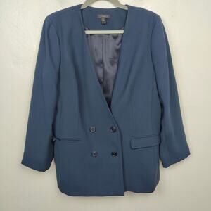 J. Crew Double-Breasted Blazer in Navy Blue
